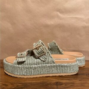 Steve Madden Woven Platform Slide Kerrigan Sandals - women’s size 8
